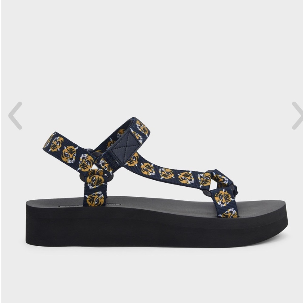 Tiger-Print Sports Sandals